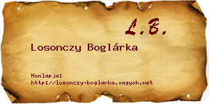 Losonczy Boglárka névjegykártya