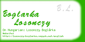 boglarka losonczy business card